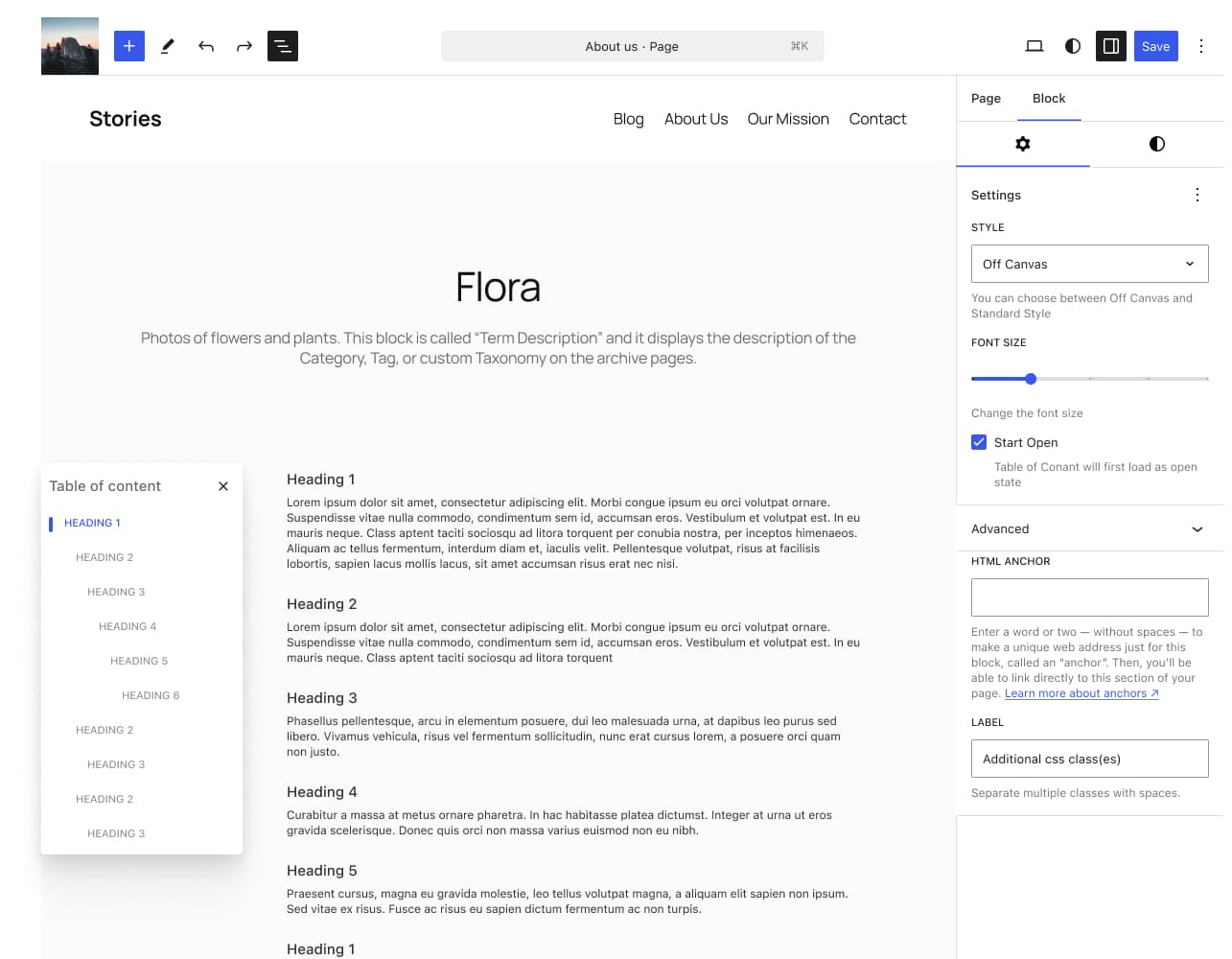 Off-canvas example 2