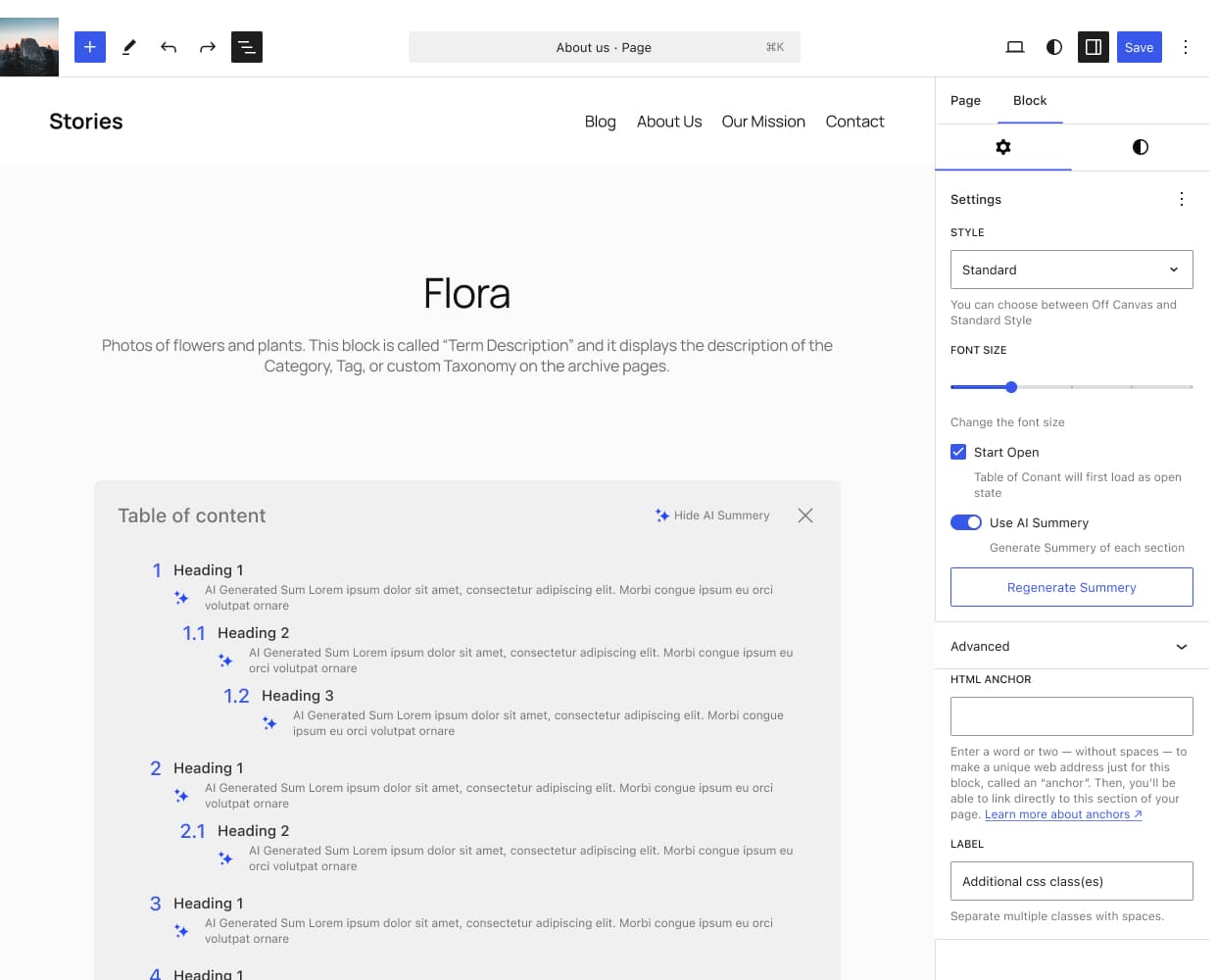 Standard ToC example 2